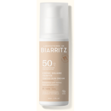 salle d'ô - Alga Maris - crème solaire teintée ivoire SPF50 - 50 ml