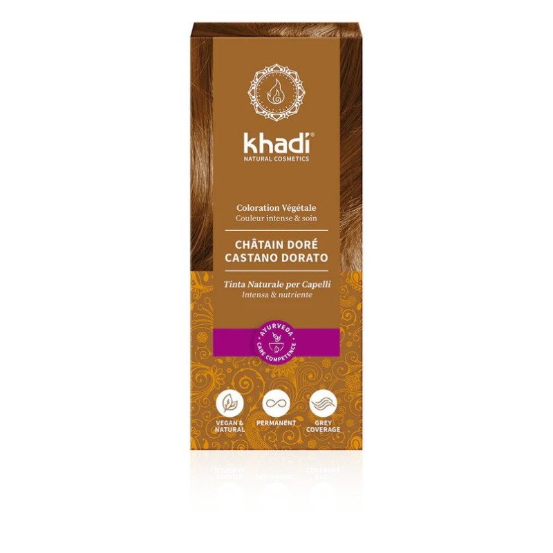 Plant-based hair color, Golden Brown - 100g