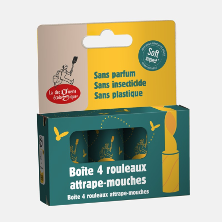 salle d'ô - Boîte 4 rouleaux attrape-mouches