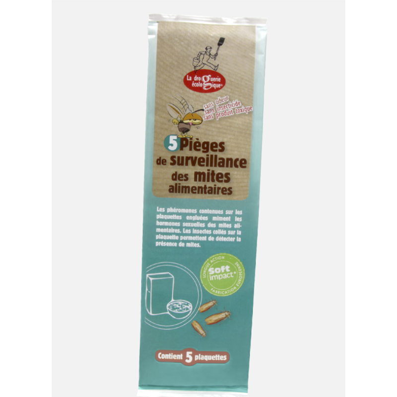 Sachet de 5 pièges de surveillance des mites alimentaires Sachet de 5 pièges de surveillance des mites alimentaires