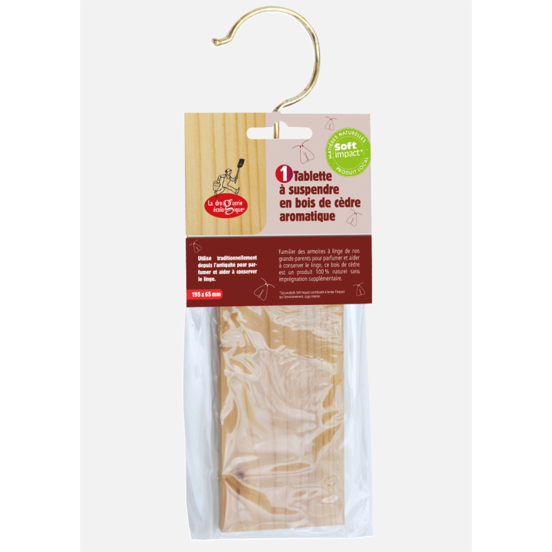 Sachet 1 tablette en cèdre à suspendre Sachet 1 tablette en cèdre à suspendre