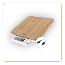 salle d'ô - Balance culinaire sans pile - Slide 10 Bambou USB