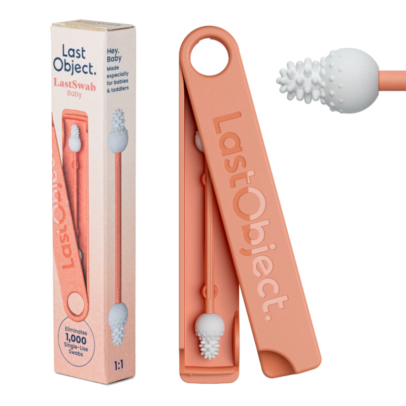 Reusable silicone cotton swab - Baby - Peach Orange