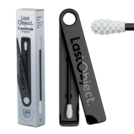 salle d'ô - Coton tige en silicone réutilisable - Basic - Noir pingouin