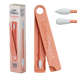 salle d'ô - Coton tige en silicone réutilisable - Maquillage - Orange Pêche