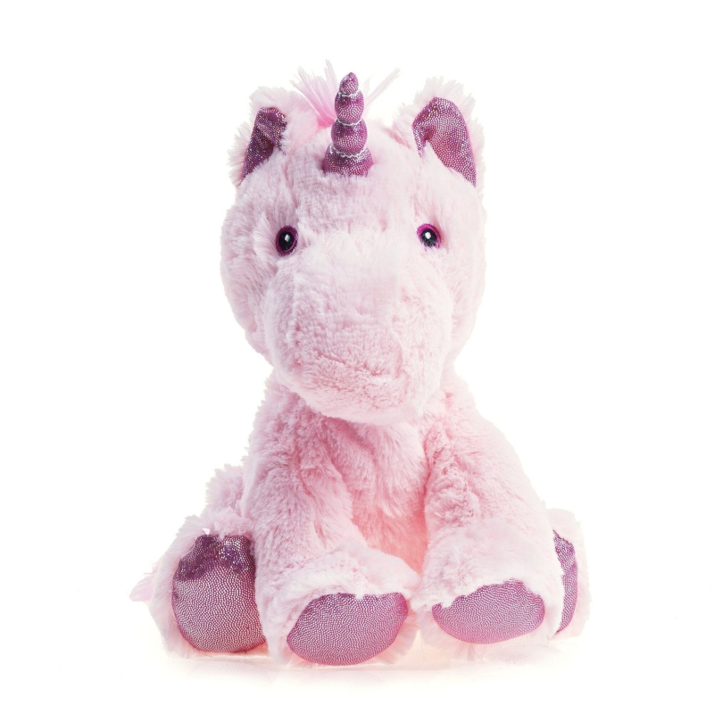 Plush hot water bottle - pink unicorn