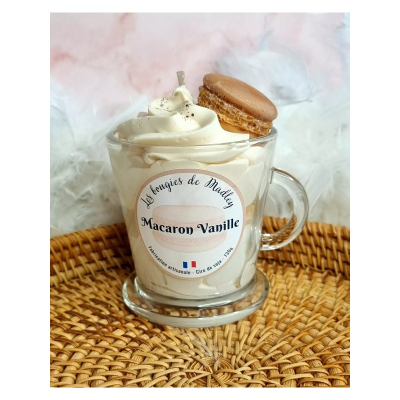 Gourmet candle - Vanilla macaron - 130g Gourmet candle - Vanilla macaron - 130g