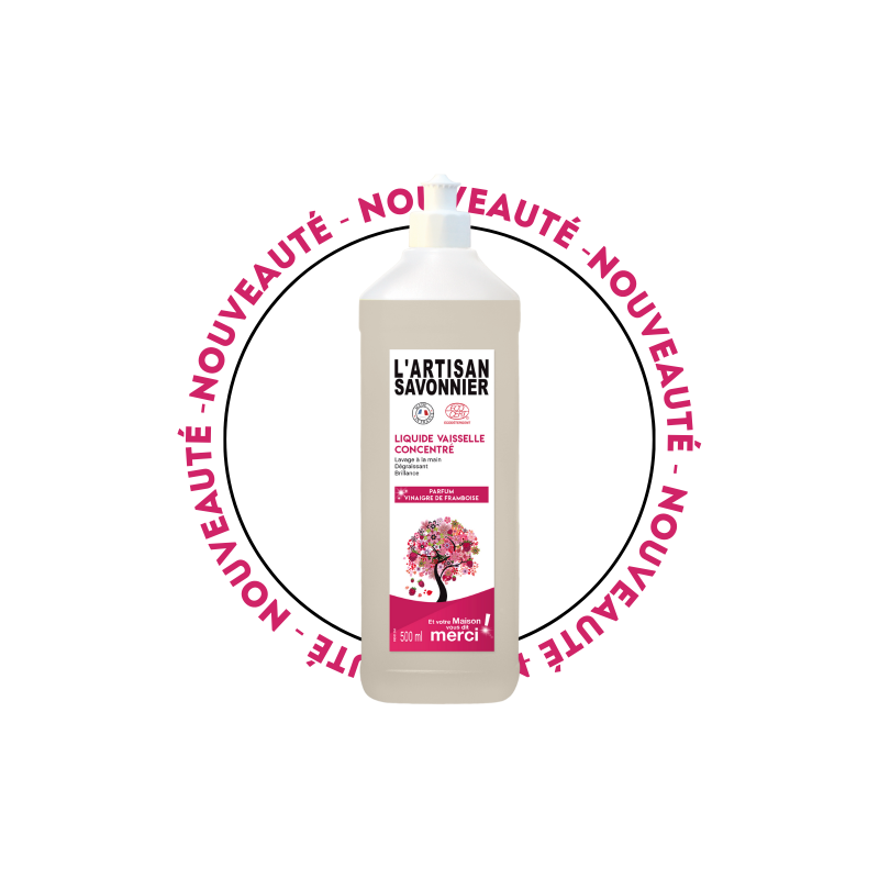 Concentrated dishwashing liquid - 1L - Raspberry vinegar Concentrated dishwashing liquid - 1L - Raspberry vinegar