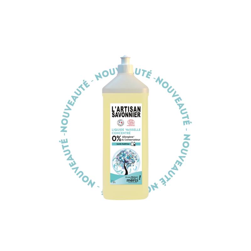 Detergente líquido concentrado para lavavajillas 0% - 1L Detergente líquido concentrado para lavavajillas 0% - 1L