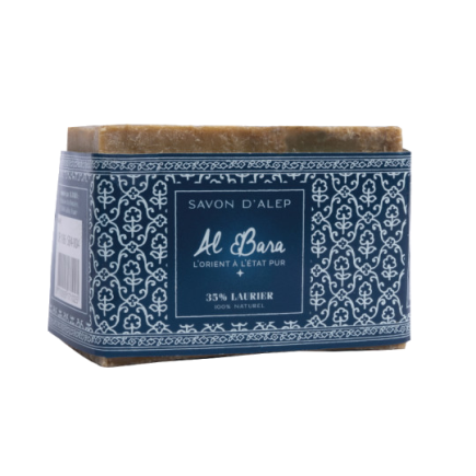 salle d'ô - Savon d'Alep 35% Huile de baies de laurier - 200g - Al Bara - Made in Syria
