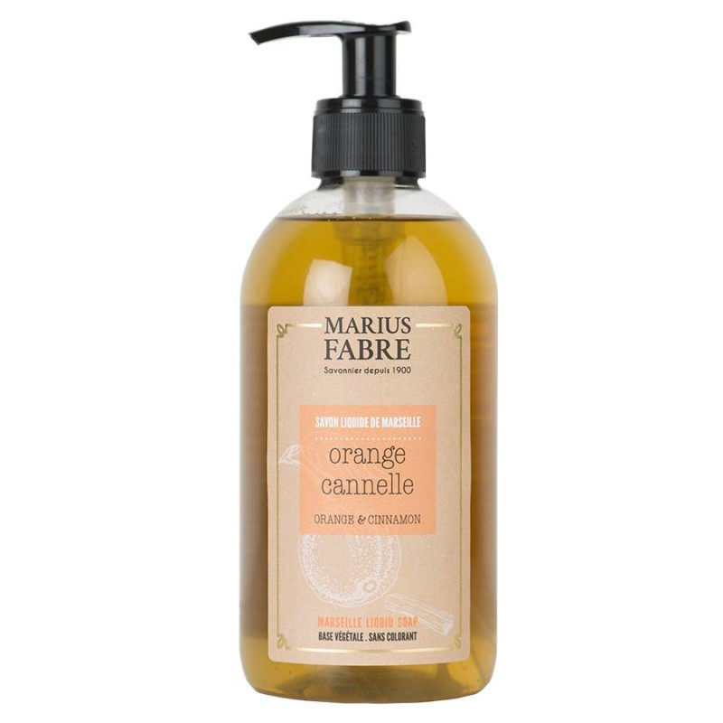 Marseille liquid soap 400ml with orange peel and cinnamon