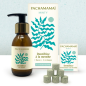 Mint-flavored dissolving toothpaste kit