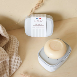 salle d'ô - Boîte a savon - porte savon integré - gris bleuté