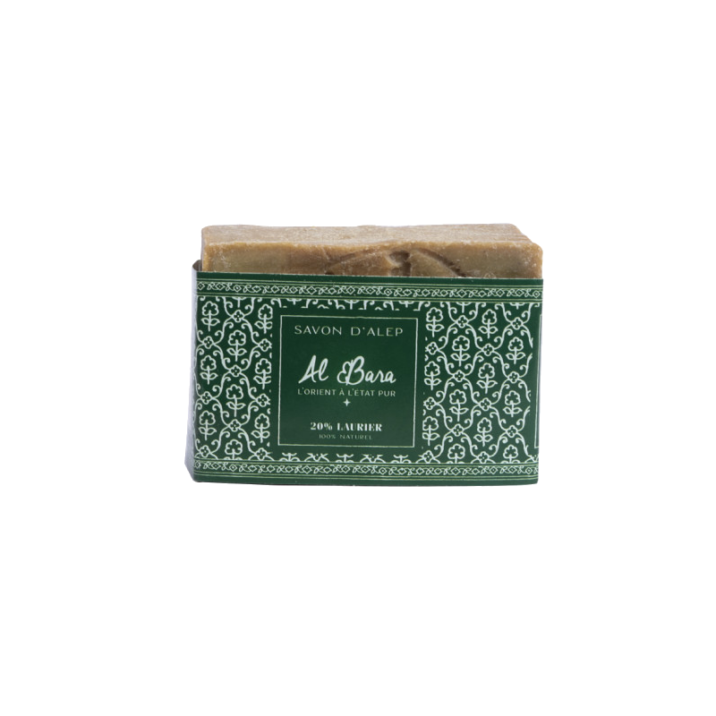 Aleppo Soap 20% Laurel Berry Oil - 200g - Al Bara - Made in Syria Aleppo Soap 20% Laurel Berry Oil - 200g - Al Bara - Made in Syria