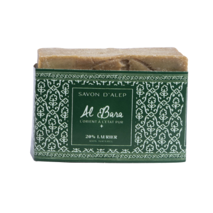 salle d'ô - Savon d'Alep 20% Huile de baies de laurier - 200g - Al Bara - Made in Syria