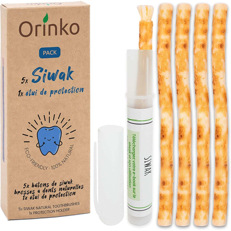 6 Batons de Siwak avec 1 étui - Brosse à dents naturelle 6 Batons de Siwak avec 1 étui - Brosse à dents naturelle