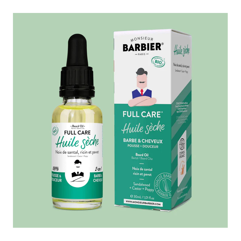 Organic dry oil for beard and hair - 30ml