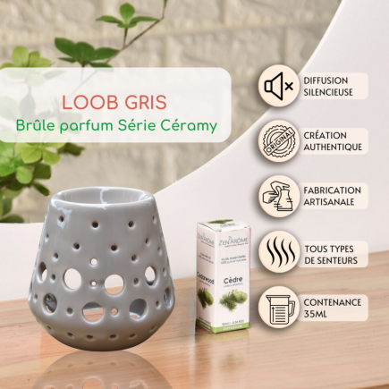 salle d'ô - Brûle parfum LOOB - Gris