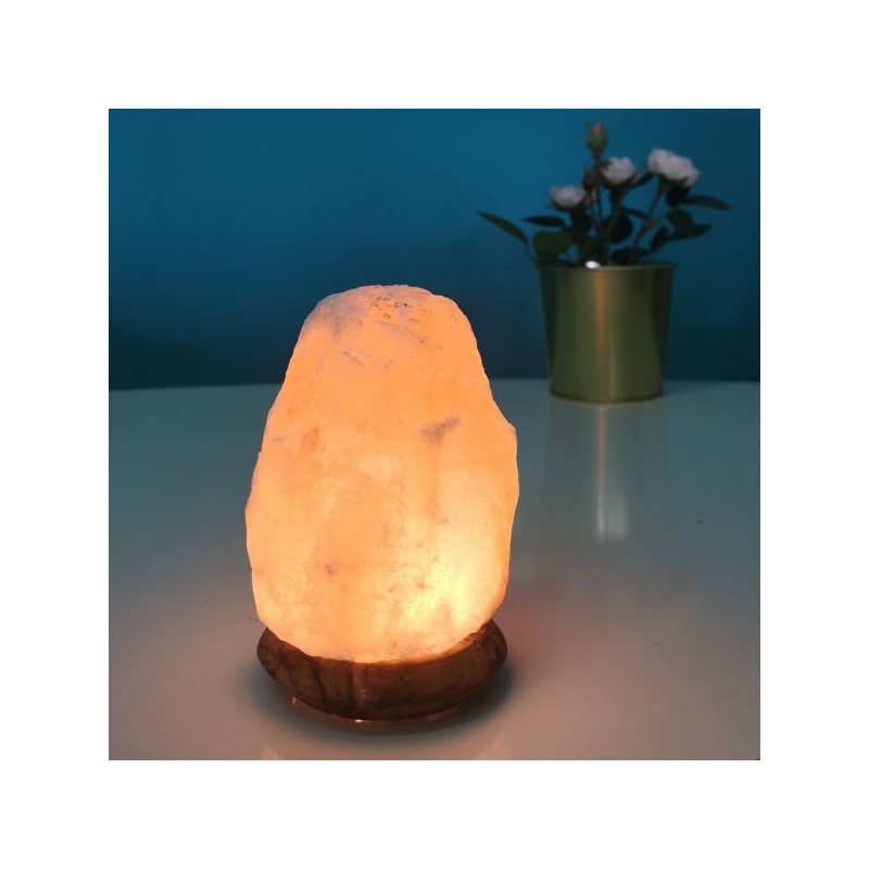 Himalayan Salt Crystal Lamp - Rock 600g - USB - Wooden Base Himalayan Salt Crystal Lamp - Rock 600g - USB - Wooden Base