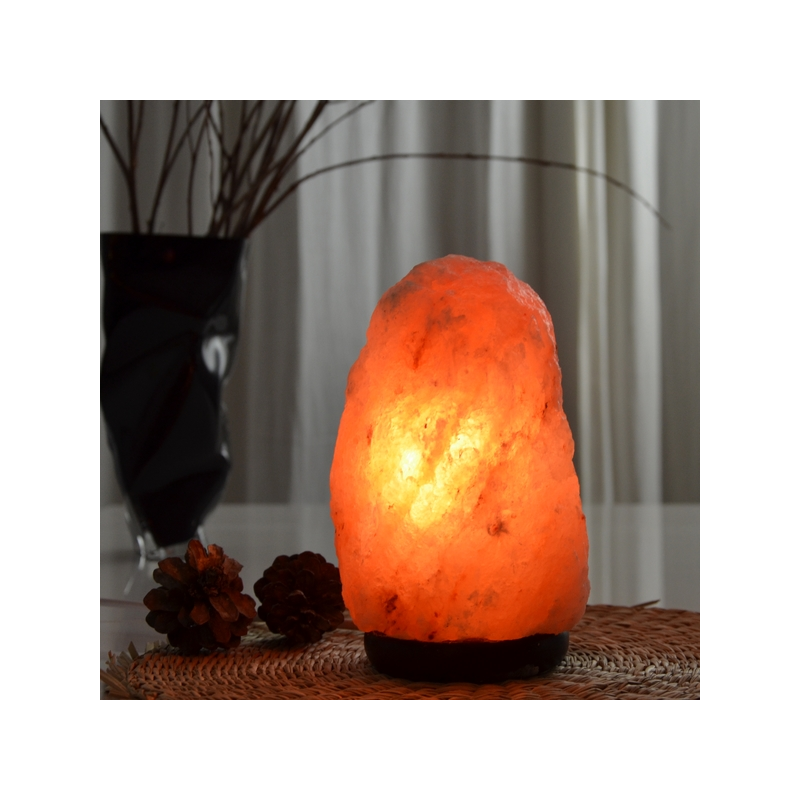 Himalayan Salt Crystal Lamp - Rock 2-3kg - Wooden Base Himalayan Salt Crystal Lamp - Rock 2-3kg - Wooden Base