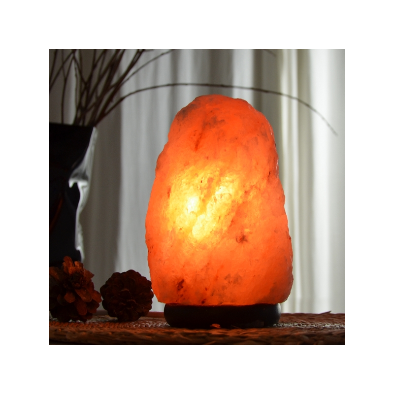 Himalayan Salt Crystal Lamp - Rock 4-6kg - Wooden Base
