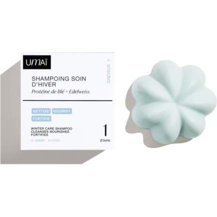salle d'ô - Shampoing soin d'hiver - Protéine de blé et Edelweiss - 90g - Umaï