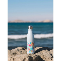 salle d'ô - Bouteille isotherme - Corail - Bleu ciel - 500ml