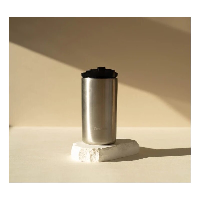 Stainless steel insulated travel mug - Brushed stainless steel - 350ml Stainless steel insulated travel mug - Brushed stainless steel - 350ml