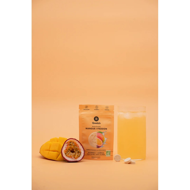 Organic Solid Drinks - Mango & Passion Fruit - Vitamin C - 12 lozenges