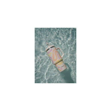 salle d'ô - Travel cup isotherme inox - Waves - Sable - 900ml
