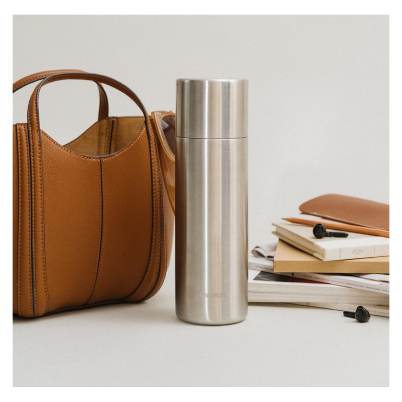 Insulated stainless steel thermos - brushed stainless steel - 750ml