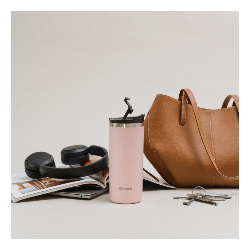 Stainless steel insulated travel mug - Matte - Pink - 350ml