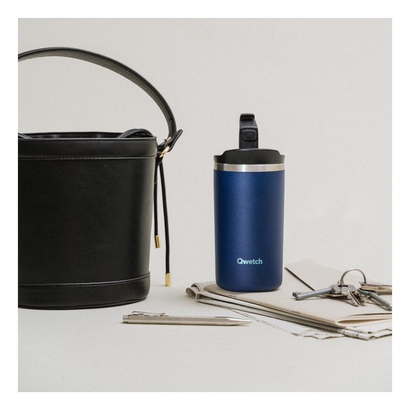 Isolierter Edelstahl-Reisebecher – Matt – Mitternachtsblau – 350 ml