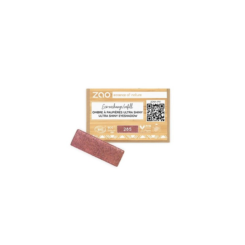 Rechteckige Lidschatten-Nachfüllpackung 285 Pink Metal