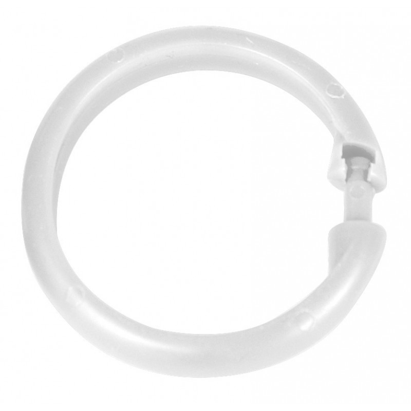 Set of 12 curtain rings - large diameter - white Set of 12 curtain rings - large diameter - white