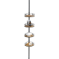 Dolcedo telescopic shelf, black/bamboo Dolcedo telescopic shelf, black/bamboo