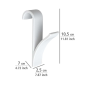 White radiator hook - set of 2