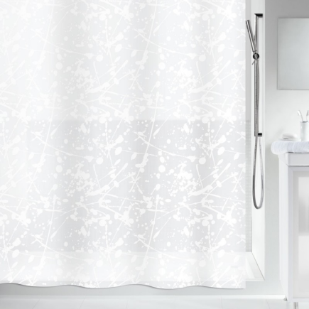 salle d'ô - Rideaux PVC/PEVA 180x200cm BANG WHITE