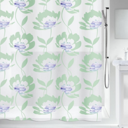 salle d'ô - Rideaux PVC/PEVA 180x200cm BLOSSOM GREEN