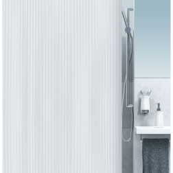 salle d'ô - Rideaux PVC/PEVA 180x200cm TWILL WHITE