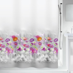 salle d'ô - Rideaux textile 180x200cm ABELLA  GREY-PINK