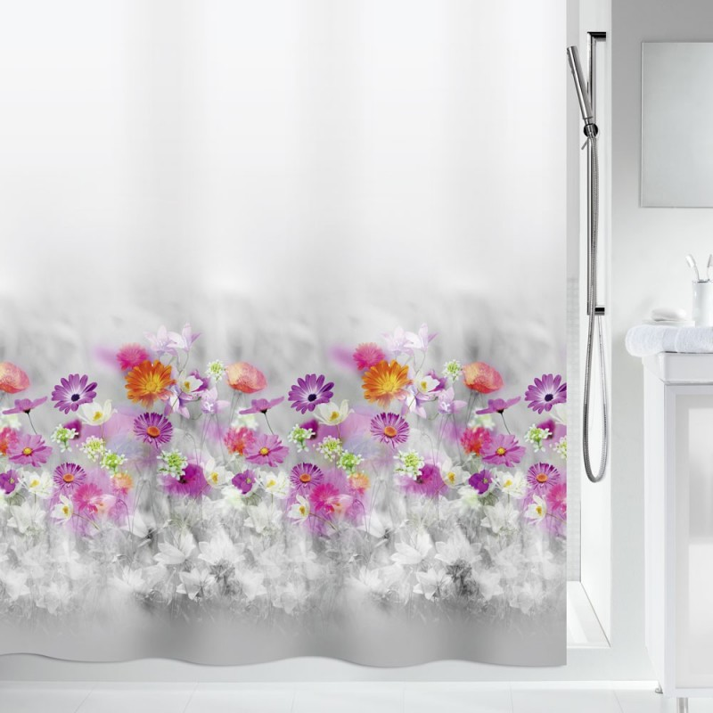 Rideaux textile 180x200cm ABELLA  GREY-PINK