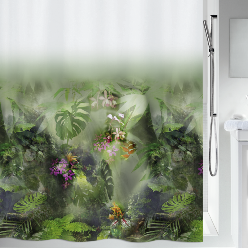 Textile curtains 180x200cm JUNGLE GREEN