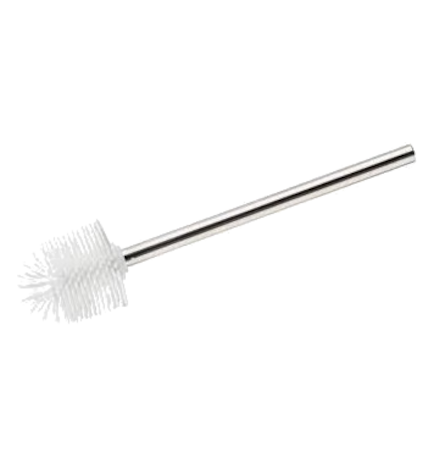 salle d'ô - Brosse de rechange silicone avec manche acier inox 7.5cm Blanc