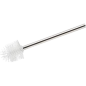 Ersatz-Silikonbürste mit Edelstahlgriff, 7,5 cm, Weiß