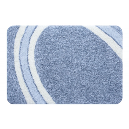 salle d'ô - Tapis de bain Curve 55x65 Bleu