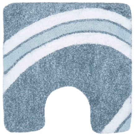 salle d'ô - Tapis wc Curve 55x55 Bleu