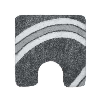 salle d'ô - Tapis wc Curve 55x55 Gris