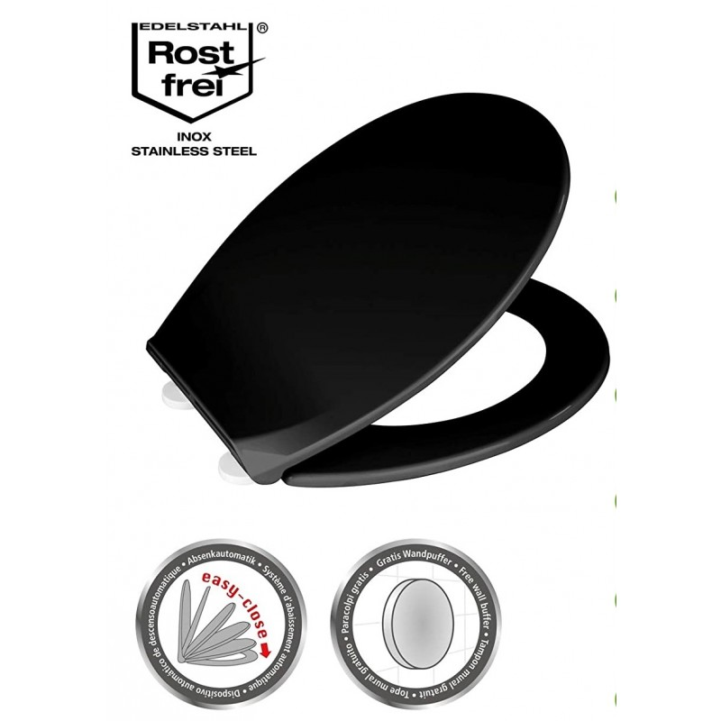 Kos Black Toilet Seat