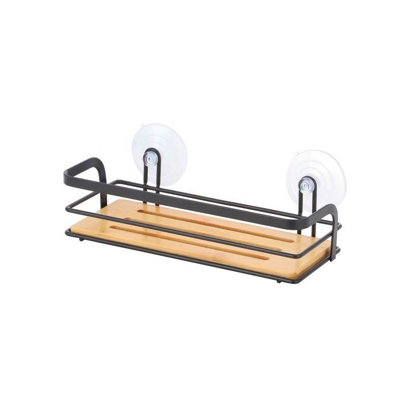 Shower shelf - 1 tier - Black bamboo - Hiko
